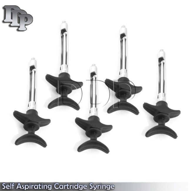 Anesthetic Syringes Self Aspirating Syringe Dental 1.8ml Set of 5 Pcs DN-2214