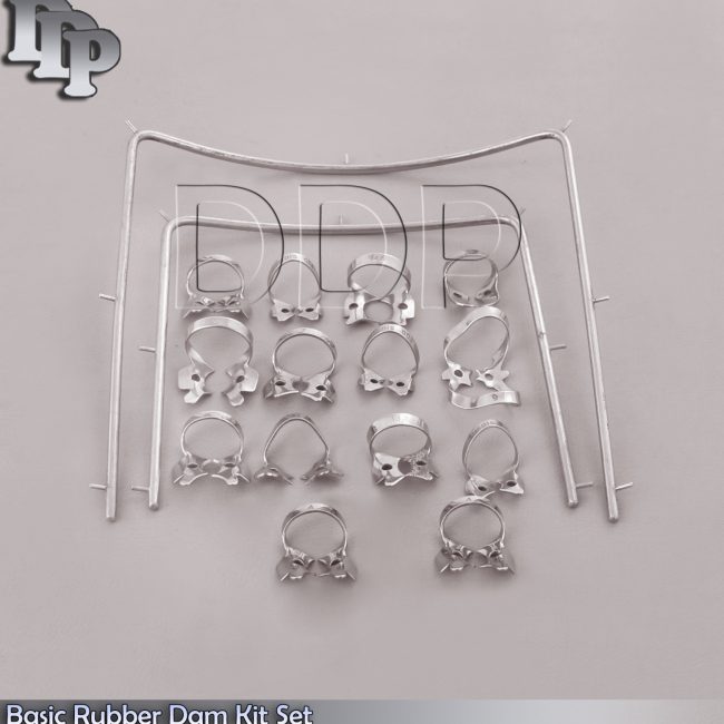 Basic Rubber Dam Kit 16 Pieces Set Dental Surgical Instruments