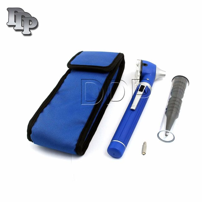 Blue Mini Otoscope Fiber Optic-Medical Diagnostic Examination Approved