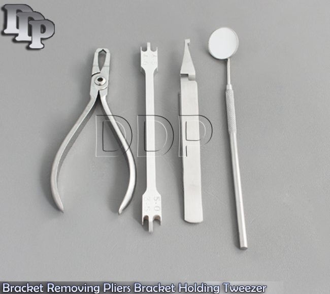 Bracket Removing Pliers Bracket Holding Tweezer Height Gauge Mouth Mirror Dental