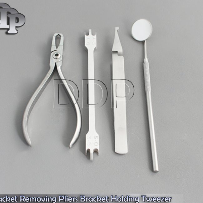 Bracket Removing Pliers Bracket Holding Tweezer Height Gauge Mouth Mirror Dental