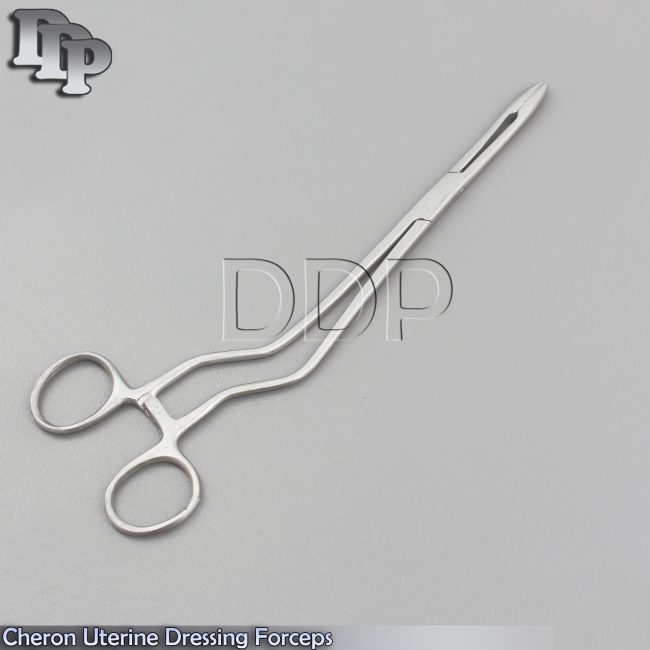 Cheron Uterine Dressing Forceps 10" Surgical Instrument