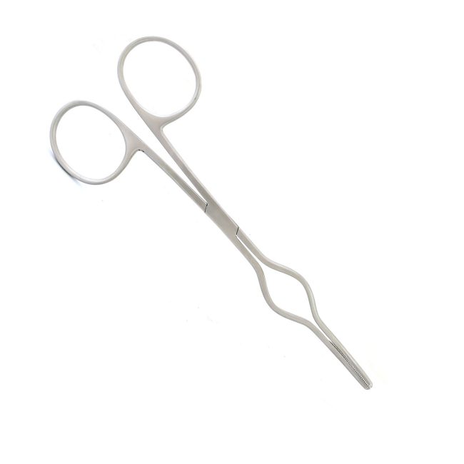 Crucible Utility Tong Forceps 10" Angled Grasping Jaws Stainless steel DS-1639
