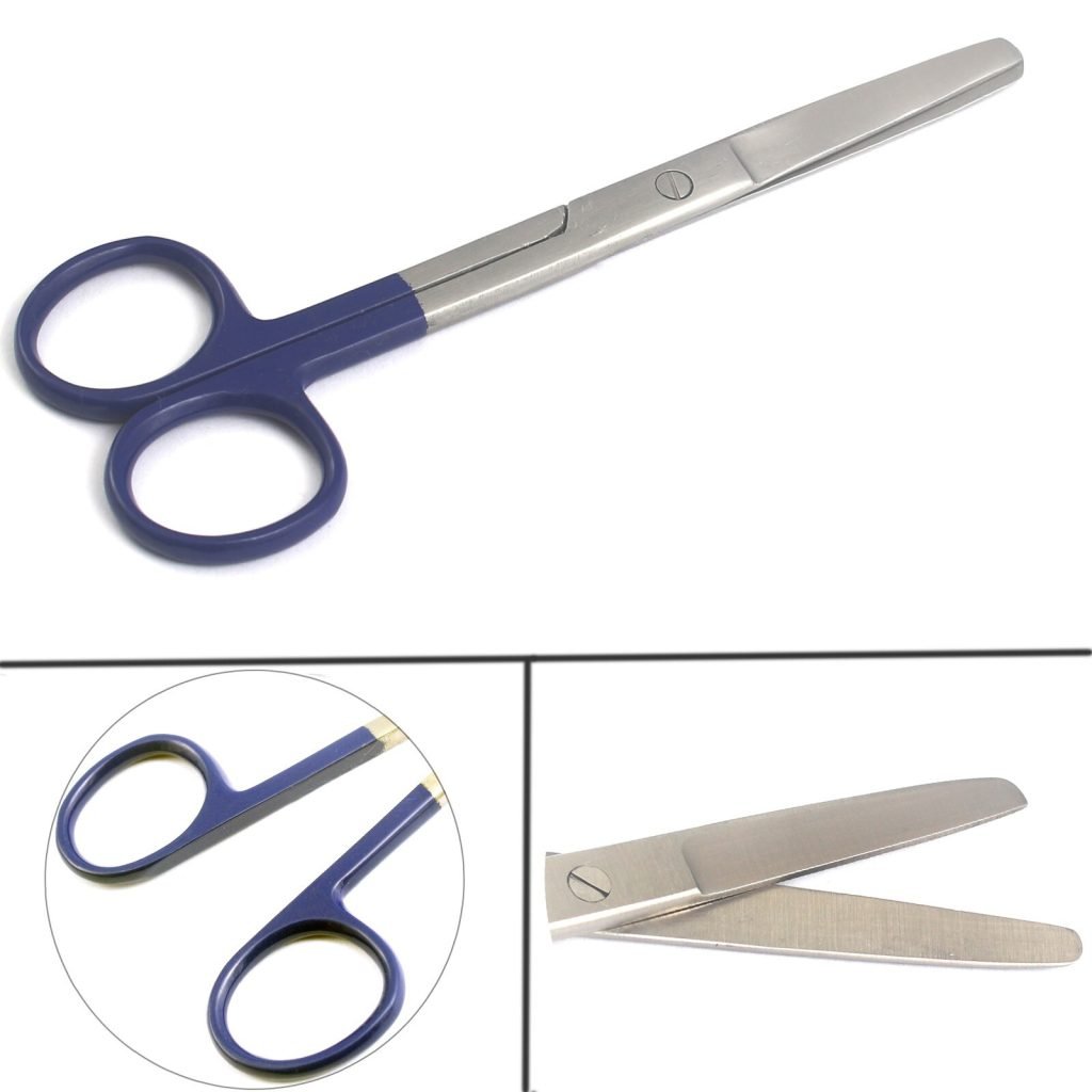 Dissecting Operating Scissors 5.5" Blunt/Blunt Straight Color Handle (Blue)