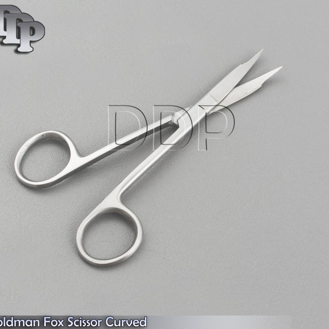 Double Curved Surgical Goldman Fox Scissor 5.5'' Dental Trimming Cutting Suture
