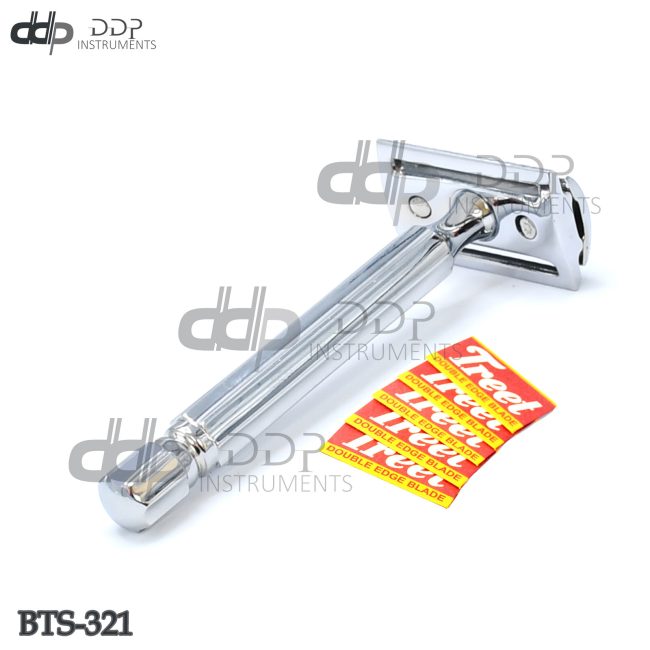 Double edge safety razor shaver cut throat shaving + 5 Blades BTS-321