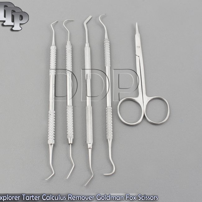 Endodontic Explorer Tarter Calculus Remover Goldman Fox Surgical Scissor PR-220
