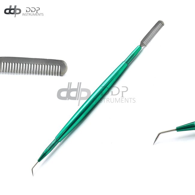 Eyelash Lifting Green Color Separating Tool Extensions Hollow Handle With Brush