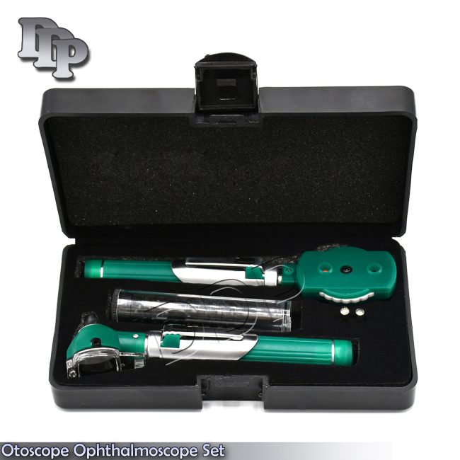 FIBER OPTIC Otoscope Ophthalmoscope Examination LED Diagnostic ENT Green NT-982