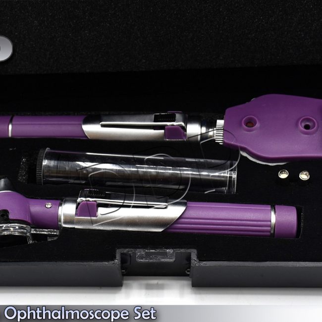 Fiber Optic Otoscope Ophthalmo Examination Led Diagnos Ent Purple Color NT-948