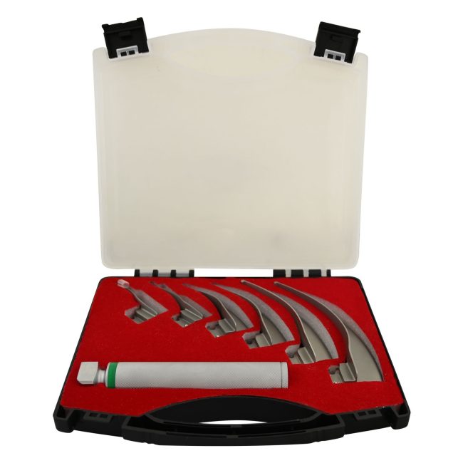Fiberoptic Laryngoscope Mcintosh Set Of 6 Pack In Plastic Beautiful Box LS-3133