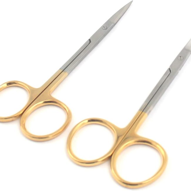 German Grade TC Iris Scissors 4.5" Stainless Dental Surgical Veterinary