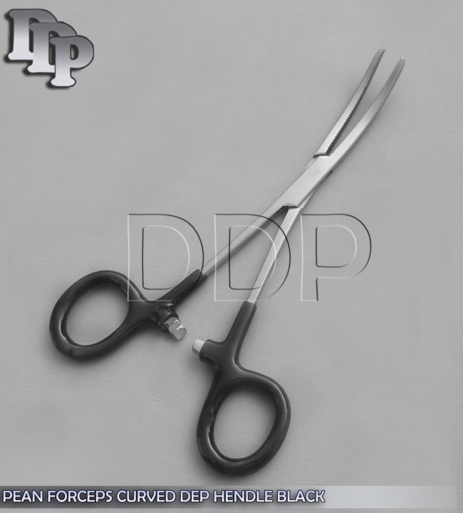 Hemostat Pean Forceps Surgical Instruments, Black Dep Handle 6" Curved