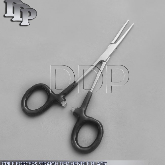 Hemostats Crile Forceps Surgical Instruments,Black Dep Handle 6" Straight