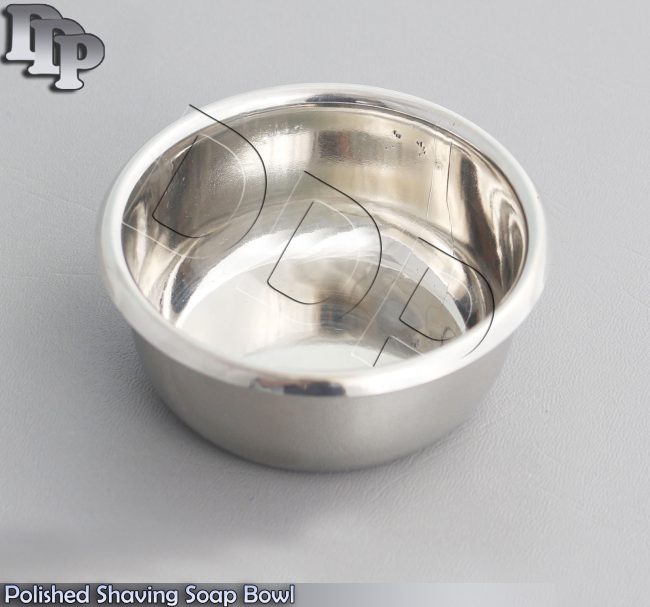 High Grade Stainless Steel Polished Shaving Soap Bowl NEW