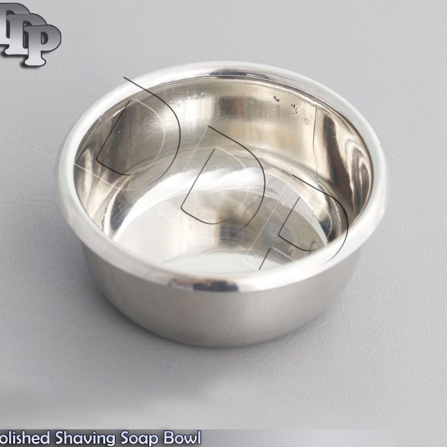 High Grade Stainless Steel Polished Shaving Soap Bowl NEW