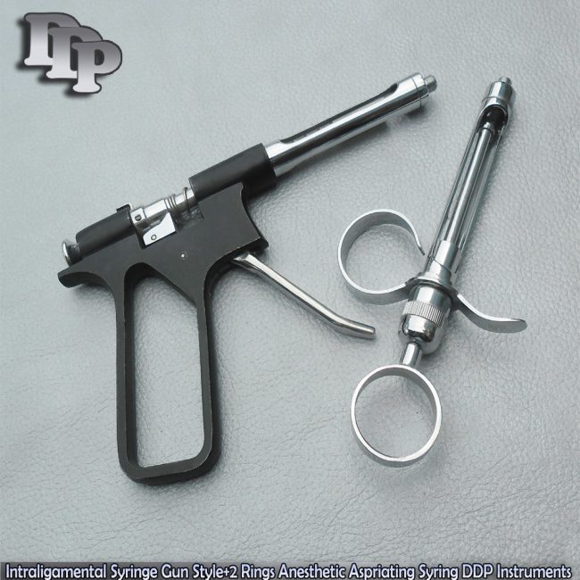Intraligamental Syringe Gun Style+2 Rings Anesthetic Aspriating Syring