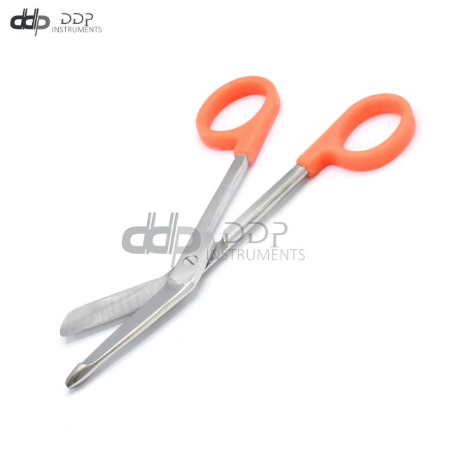 Lister Bandage Nurse Scissors 5.5" Orange PLASTIC HANDLE DS-1379