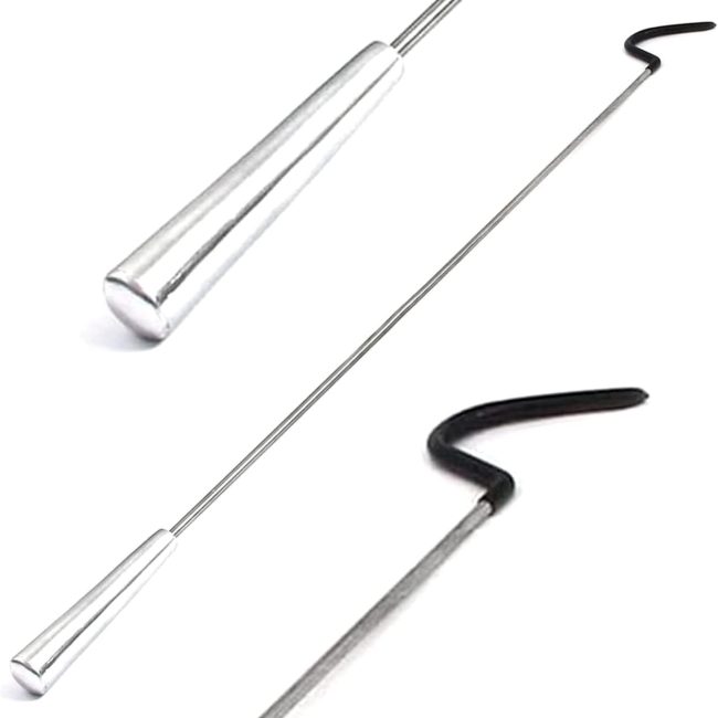 Lot Of 3 Pieces Snake Hooks All Metal Handle - 30"