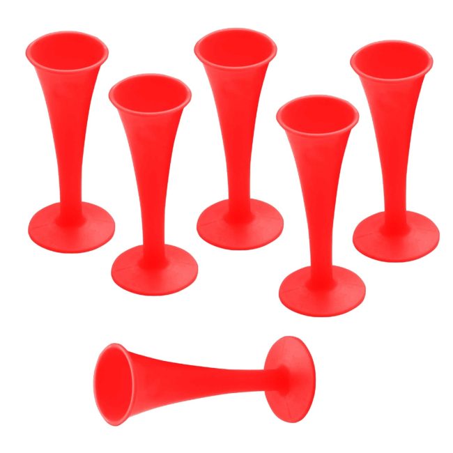 Lot Of 6 Pcs Pinard Fetal Stethoscope Red Color Plastic Surgical Medical Inst