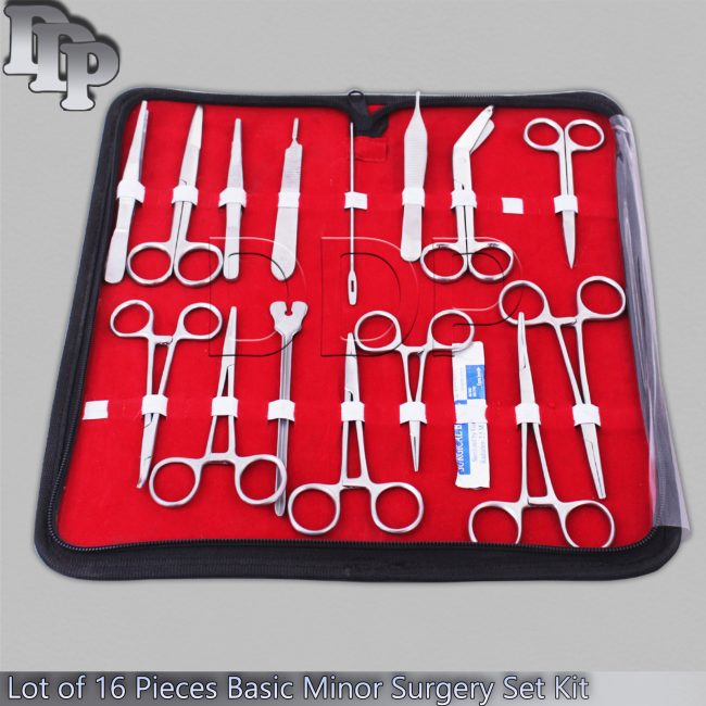 Lot of 16 Pieces Basic Minor Surgery Set Kit DS-764