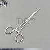 MICRO HALSTED CLAMP KOCHER LOCKING FORCEPS 5'' 1x2 STRAIGHT HEMOSTAT LAB PLIERS