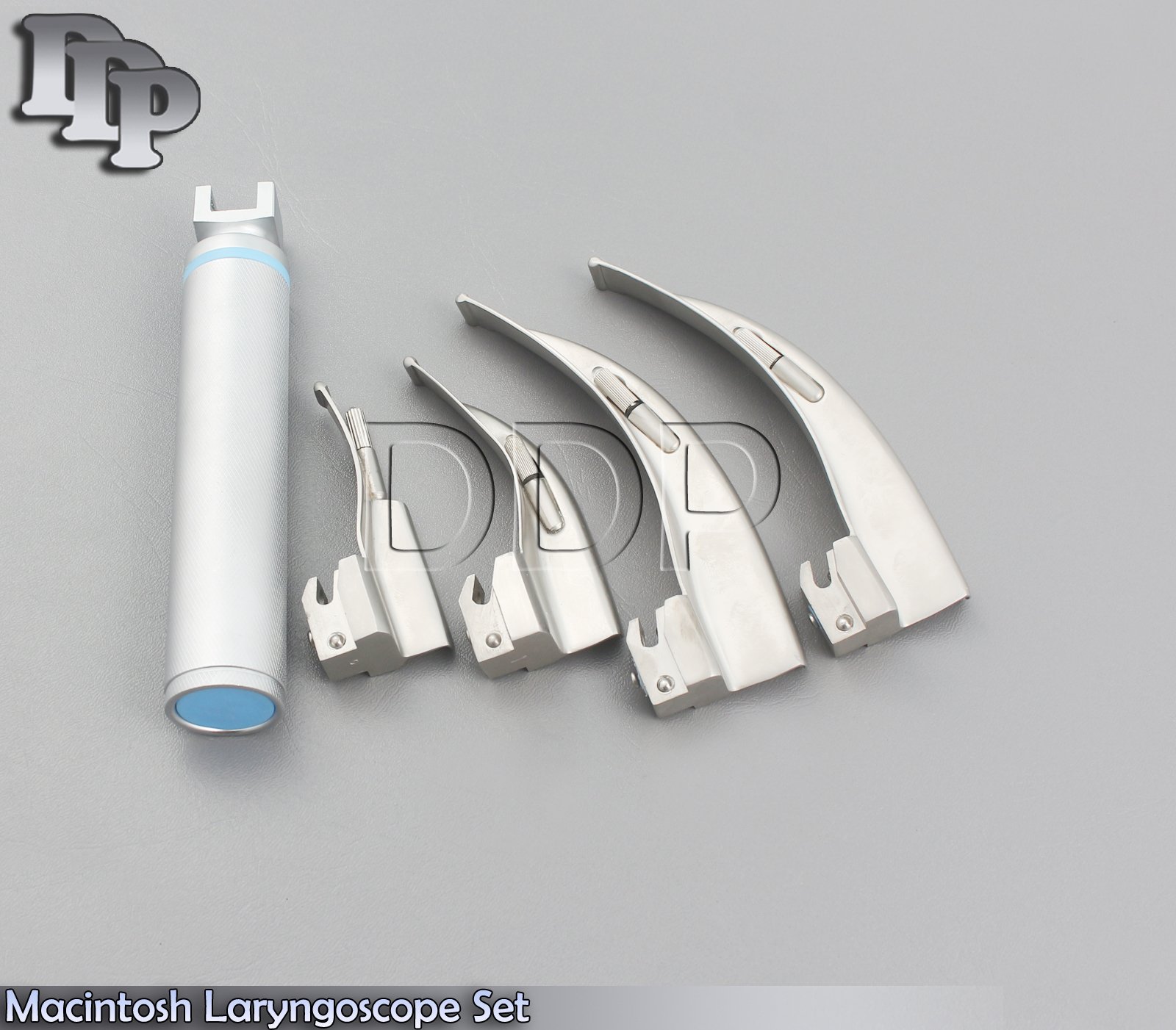Macintosh Laryngoscope Set No. 1, 2, 3 & 4 Blades Bright Light