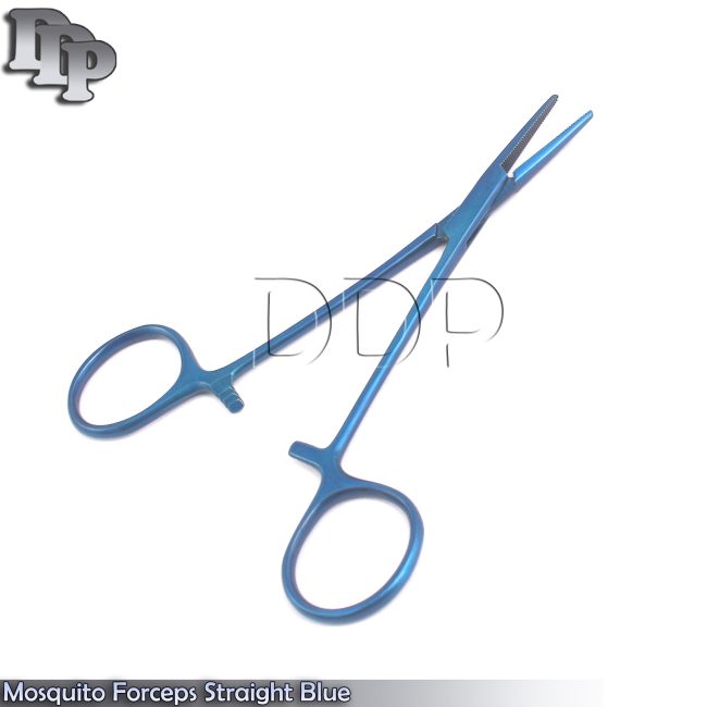 Mosquito Forceps Straight 5" Blue Color Surgical Instruments