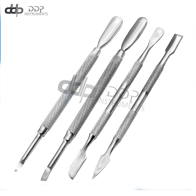 Nail Pusher Cuticle Remover Manicure Pedicure Stainless Steel Tool 4 Pcs BTS-657