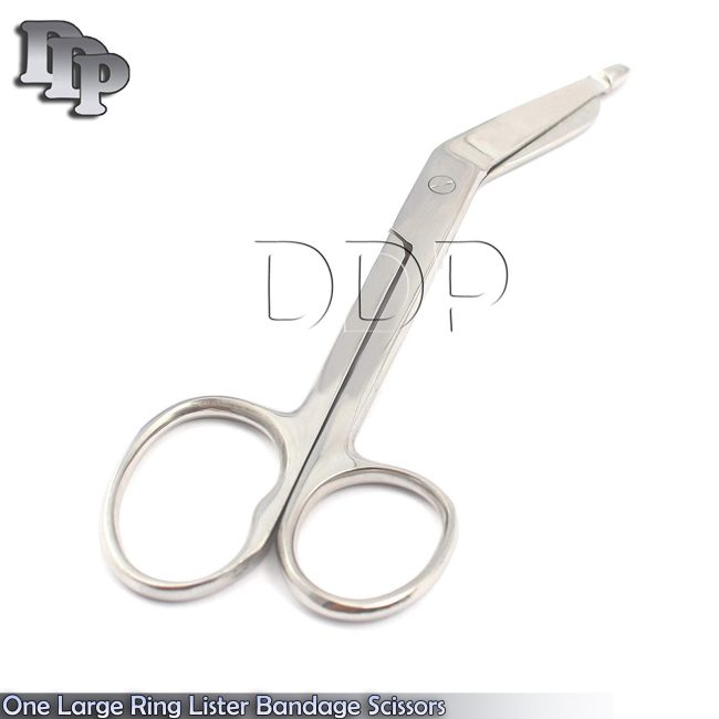 One Large Ring Lister Bandage Scissors 5.5" Surgical Instruments
