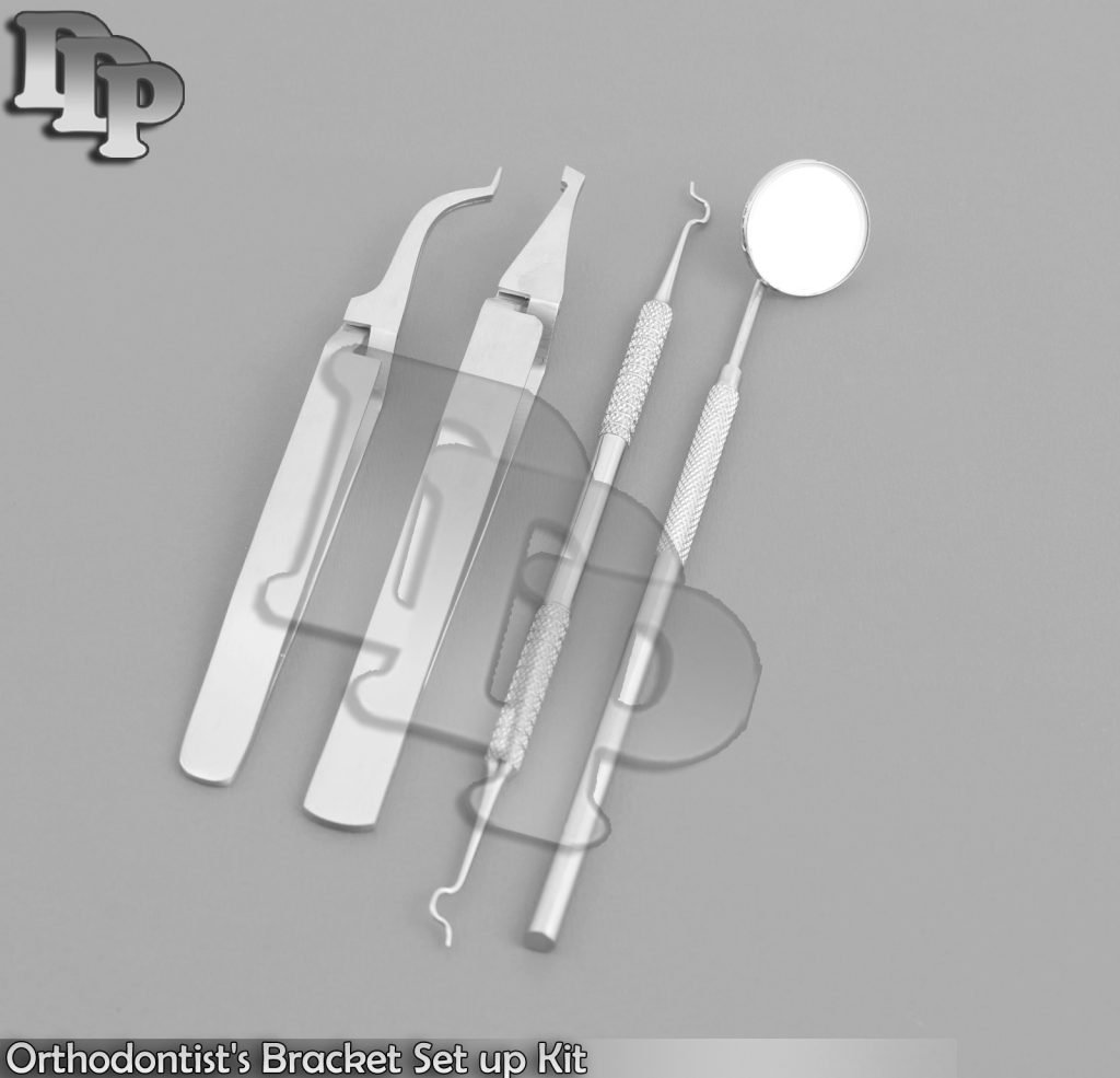 Orthodontist's Bracket Set up Kit Bracket Placing Tweezers,Ligature DN-2008