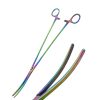 Pean Hemostat Locking Forceps 16" Curved Multi Color Surgical Inst DS-2463