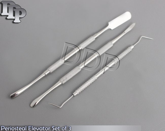 Periosteal Elevator Set of 3 Dental Implant Stainless Steel Curettes Molt 9