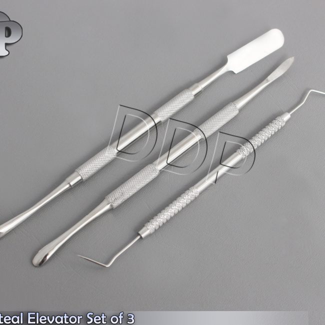 Periosteal Elevator Set of 3 Dental Implant Stainless Steel Curettes Molt 9