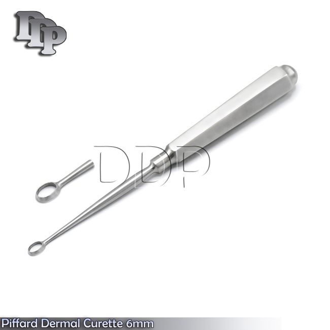 Piffard Dermal Curettes 6MM Oval Shape Cup 6 1/4" Surgical Instruments