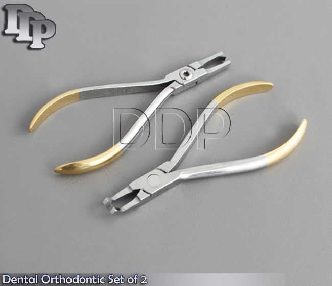 Professional Orthodontic Pliers Set Of Straight+Angled Bracket Removing Pliers