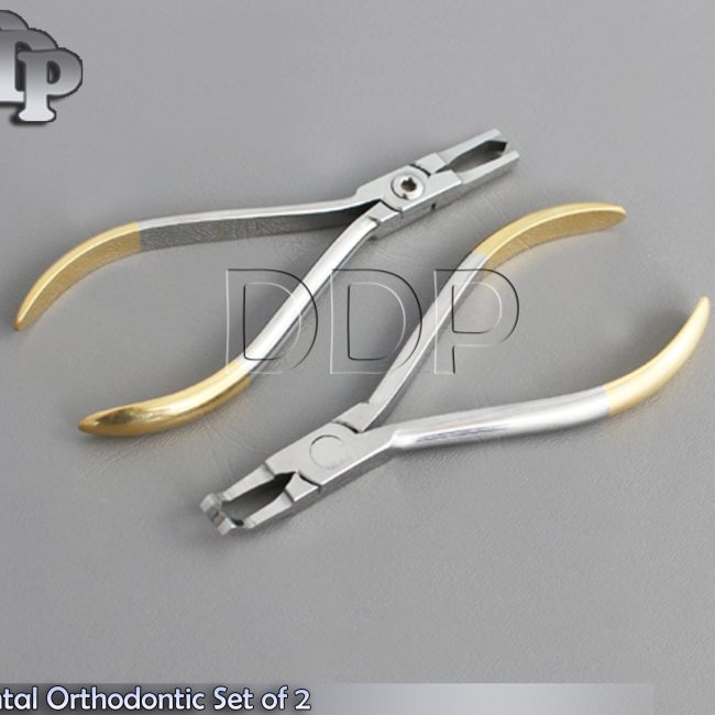 Professional Orthodontic Pliers Set Of Straight+Angled Bracket Removing Pliers