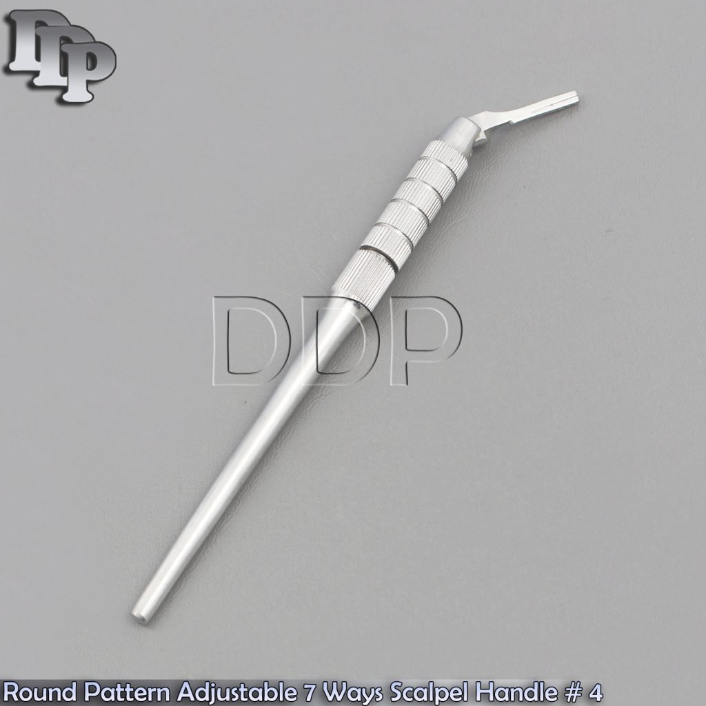 ROUND PATTERN ADJUSTABLE 7 WAYS SCALPEL HANDLE #4 SURGICAL DENTAL IMPLANTS