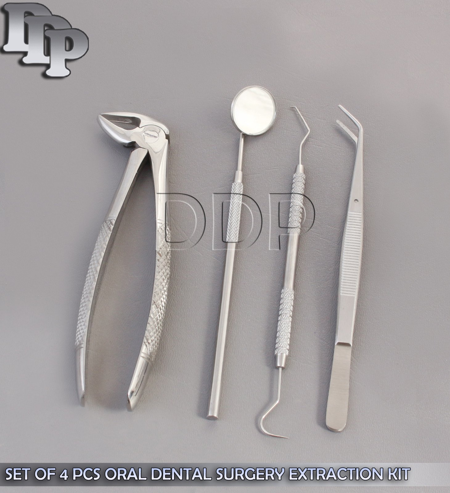 SET OF 4 PCS ORAL DENTAL SURGERY EXTRACTION KIT WITH EXTRACTING FORCEPS #33C