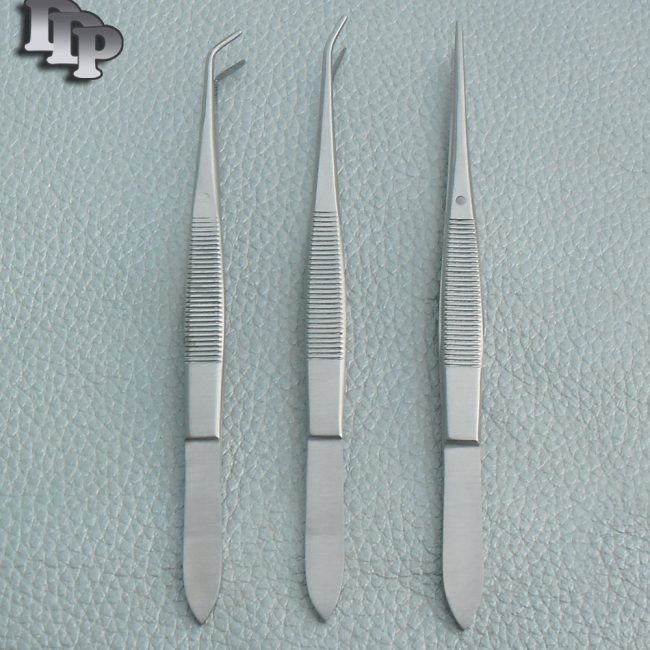 Set Of 3 IRIS EYE DRESSING Forceps 4'' Surgical Instruments