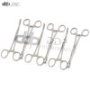 Set Of 6 Sponge Forceps 7" Straight+Curved Serrated Surgical Dental Instruments