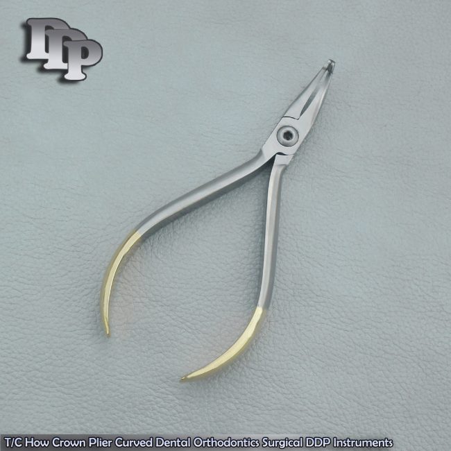 T-C How Crown Plier Curved Dental Orthodontics Surgical Instruments