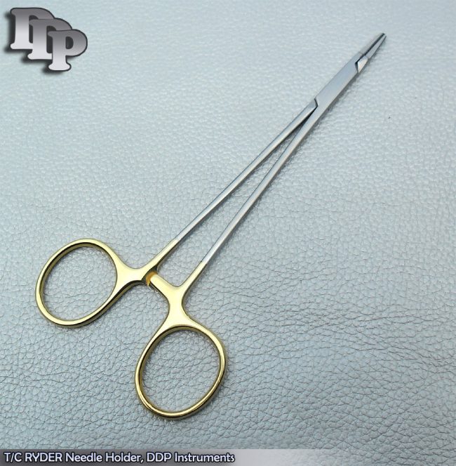 T/C RYDER Needle Holder 5.50" Tungsten Carbide Inserts SURGICAL DENTAL INSTRU