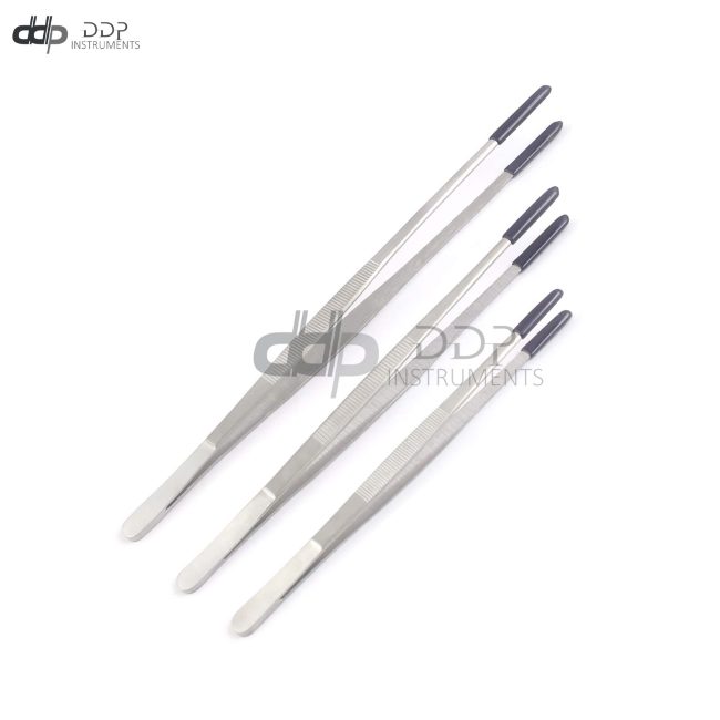 Tweezers Steam & Ultrasonic Pvc Coated Tips Non Marring 3 Pcs 8" 10" 12"