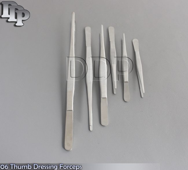06 Thumb Dressing Forceps in All Sizes Stainless Steel Brand New