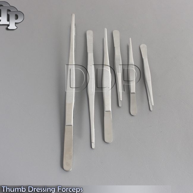 06 Thumb Dressing Forceps in All Sizes Stainless Steel Brand New
