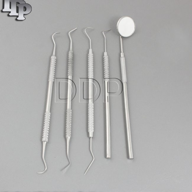 1 Set Dental Pick & MirrorTool Sculpture Instrument Double End -5 pcs,pr-173