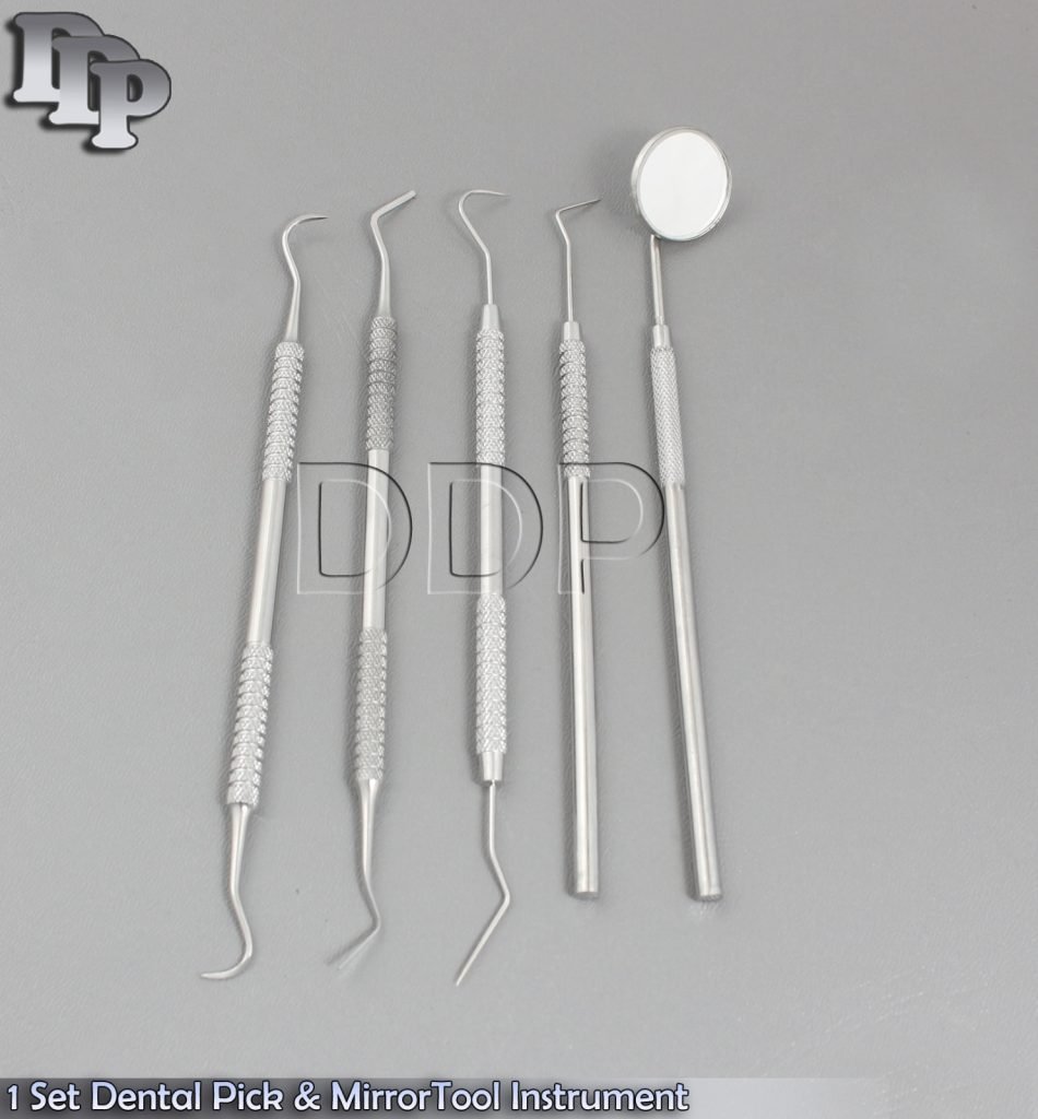 1 Set Dental Pick & MirrorTool Sculpture Instrument Double End -5 pcs,pr-173
