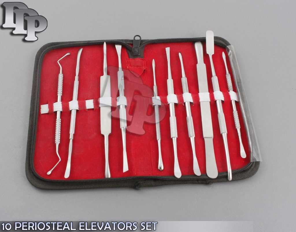 10 PERIOSTEAL ELEVATORS SET SURGICAL DENTAL INSTRUMENTS