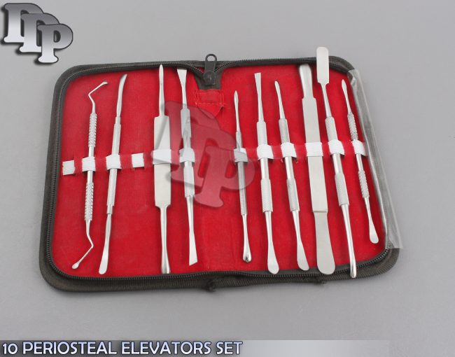 10 PERIOSTEAL ELEVATORS SET SURGICAL DENTAL INSTRUMENTS